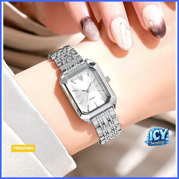 Steel Strap Square Quartz Wristwatch Fashion Casual Business main image 4